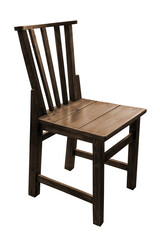 Wooden chair isolated.