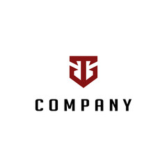 Monogram TV or VT Anchor Symbol Logo Design