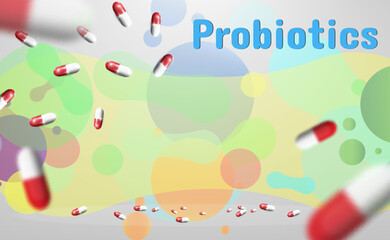 
Image with probiotics in capsules.
