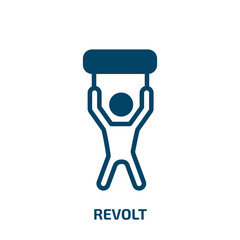 revolt icon from army and war collection. Filled revolt, freedom, fist glyph icons isolated on white background. Black vector revolt sign, symbol for web design and mobile apps