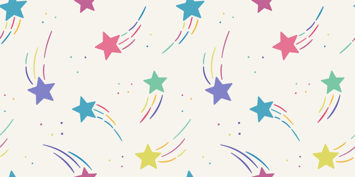 Colorful Shooting Stars Repeat Background