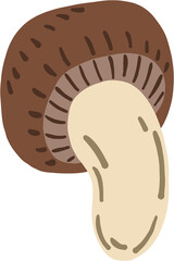 doodle freehand sketch drawing of mushroom vegetable.