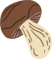 doodle freehand sketch drawing of mushroom vegetable.