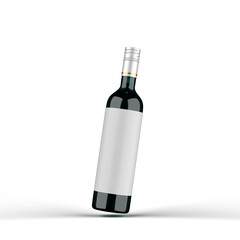 Wine Glass Bottle Label Mockup