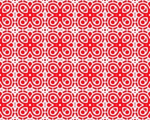 Abstract Red seamless repeat pattern flat style Ornament geometric squares design with motif BG