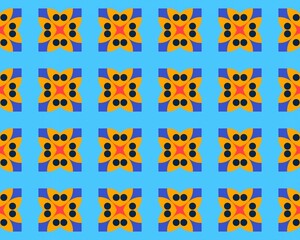 Geometric seamless abstract fabric Design with multicolor Pattern native tribal symmetrical Perfect