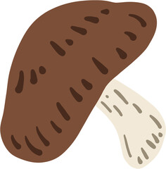 doodle freehand sketch drawing of shitake mushroom vegetable.