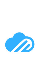technology cloud concept design logo