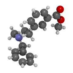 PRL-8-53 nootropic research chemical molecule, 3D rendering.