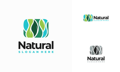 Nature Leaf organic Logo concept, Herbal logo symbol vector, Agriculture Logo designs template
