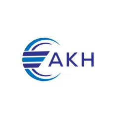 Deurstickers AKH letter logo. AKH blue image on white background. AKH vector logo design for entrepreneur and business. AKH best icon.   © KING DESIGN STUDIO