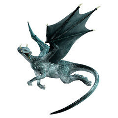 Fototapeta premium 3D Rendering Fairy Tale Dragon on White