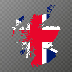 Scotland, UK region map. Vector illustration.