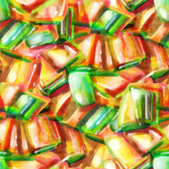 Abstract seamless pattern with acrylic painting