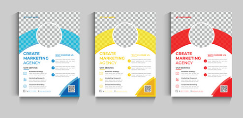 Digital Marketing Flyer Template Layout Design. business flyer, brochure, magazine perfect for creative professional business. vector template