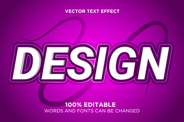 Editable text effect text design