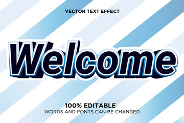 Editable text effect welcome text design