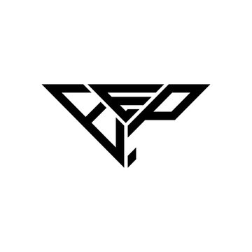 EEP letter logo creative design with vector graphic, EEP simple and modern logo in triangle shape.