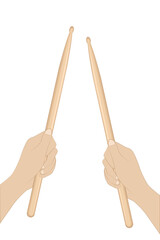 how to hold drumsticks vector images types of percussion instruments music