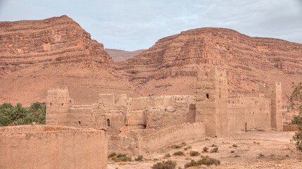 Kasbah in a ruined Ksar in the Ziz Gorge, Morocco
