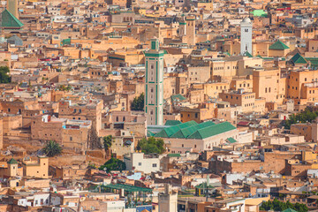 Many buildings within the Medina of Fes, Morocco