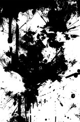 Black and white grunge texture. Vector vertical abstract background