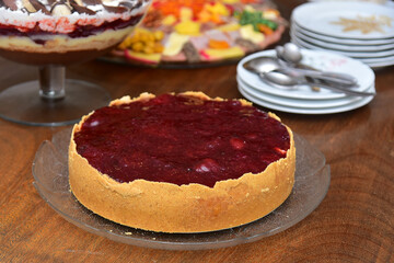 Raspberry and Strawberry Cheesecake

