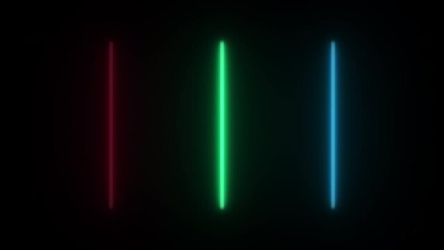 Concept 85-N1 Animated abstract neon light with led light effect and flickering pattern.