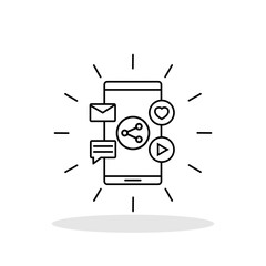 Brand engagement icon in flat style. Social media symbol for your web site design, logo, app, UI Vector EPS 10.