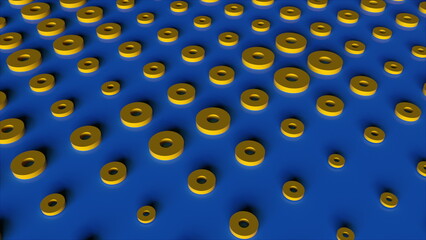 3d circles. Computer generated 3d render