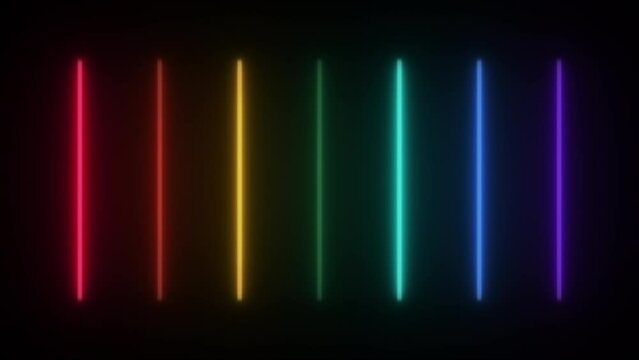 Concept 88-N1 Animated abstract neon light with led light effect and flickering pattern.