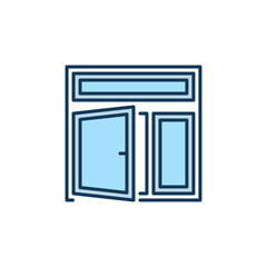 Big Window vector concept colored simple icon or sign