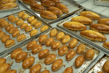Pastries on the patisserie counter