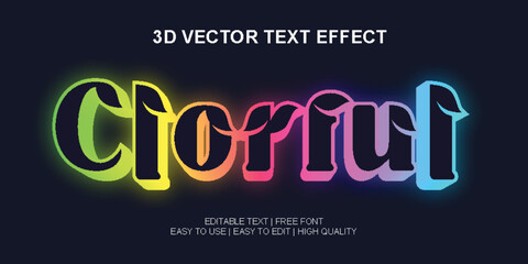 Editable vector text effect design