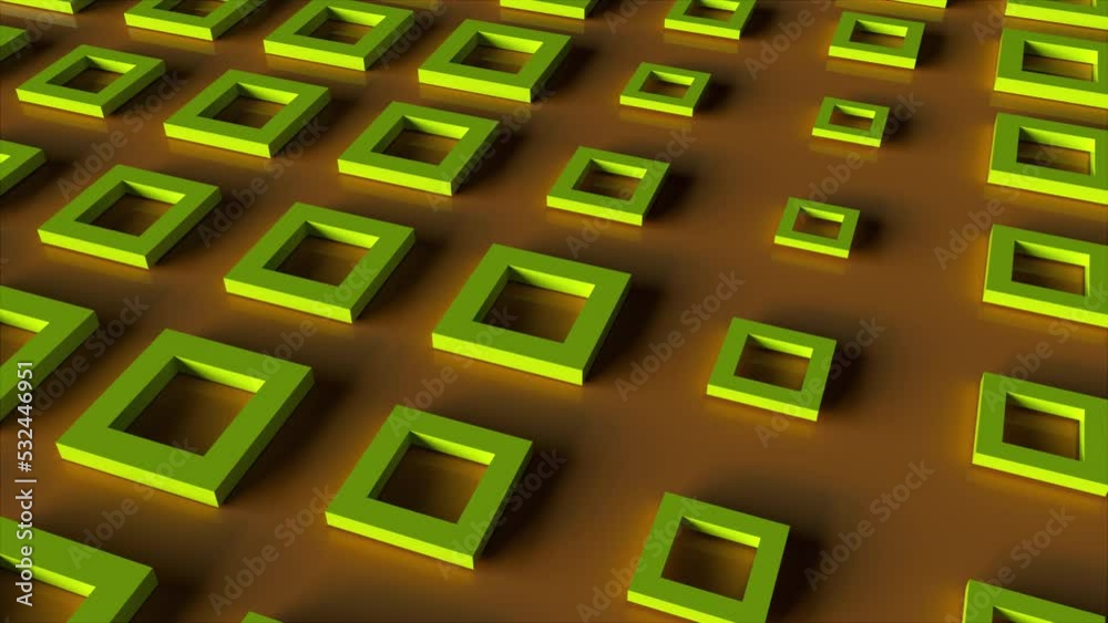 Poster 3d squares. computer generated 3d render