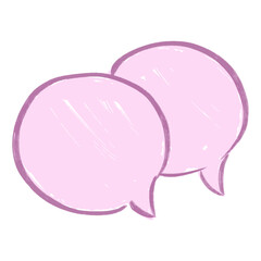 vector illustration Speech Bubbles Hand Drawn