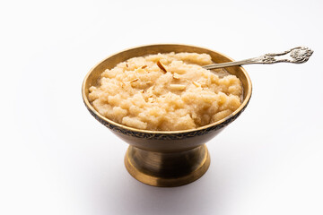 Khas Khas ka Halwa also called Post Halva or sheera or sooji made using poppy seeds, ghee and sugar