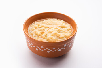 Khas Khas ka Halwa also called Post Halva or sheera or sooji made using poppy seeds, ghee and sugar