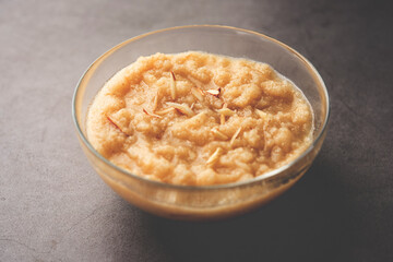 Khas Khas ka Halwa also called Post Halva or sheera or sooji made using poppy seeds, ghee and sugar