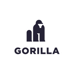 minimalist modern gorilla monkey / kingkong logo design © funpixel