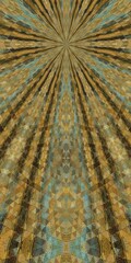 art deco style turquoise gold and brown coloured patterns and design