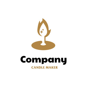 modern candle maker logo design industry 