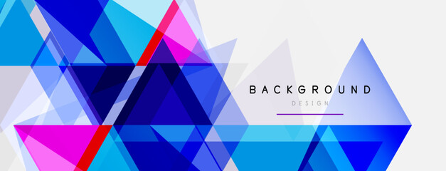 Mosaic triangles geometric background. Techno or business concept, pattern for wallpaper, banner, background, landing page