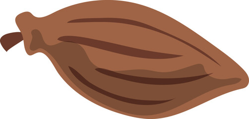 Cocoa bean. Cartoon raw organic seed icon