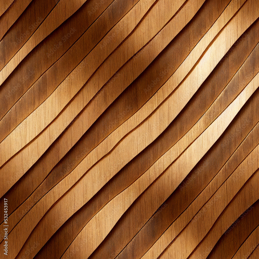 Wall mural Seamless nice wood texture. Simple wood carving pattern. Seamless repeat pattern for wallpaper, fabric and paper packaging, curtains, duvet covers, pillows, digital print design