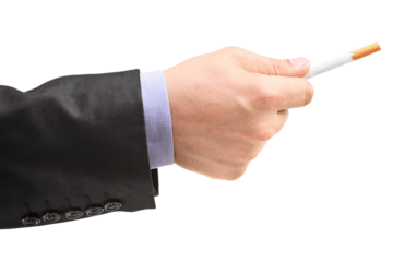 Male hand giving a cigarette