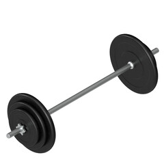 Obraz na płótnie Canvas 3D rendering illustration of a barbell gym equipment