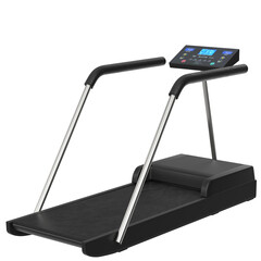 3D rendering illustration of a treadmill tapis roulant gym equipment