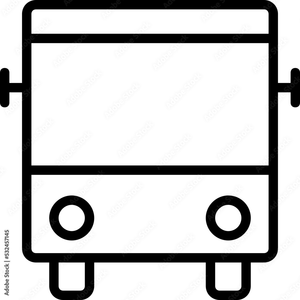 Sticker Bus Vector Icon 