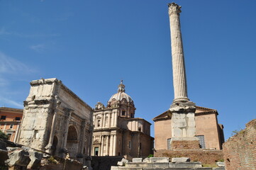 The Column of Phocas, Roman Forum, Rome